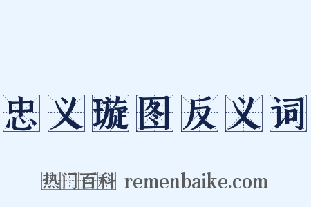 忠义璇图反义词是什么意思的图片